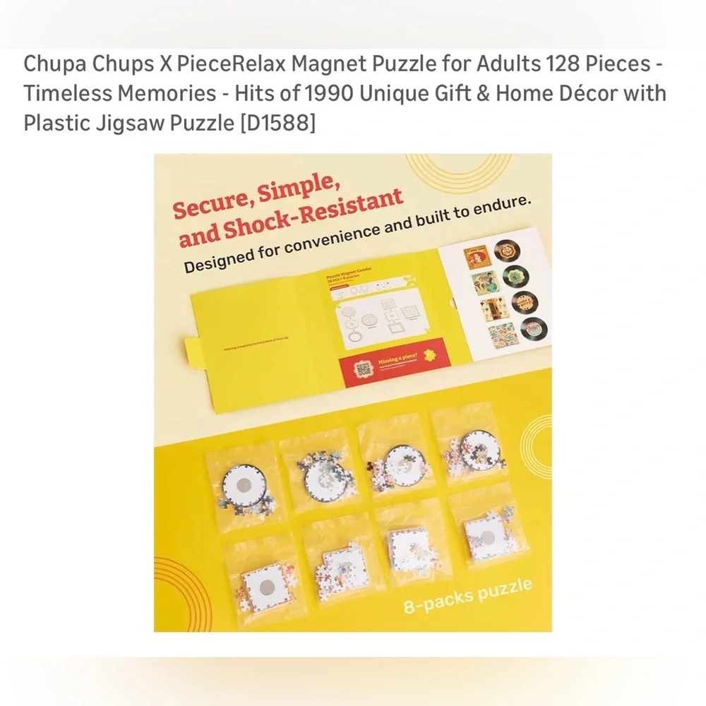 Piece Relax chupa chups X piece relax magnet puzzle for adults 128 pieces
